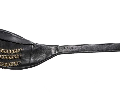 Fanny pack leather gold chain